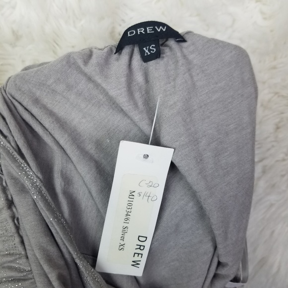 DREW Silver One Shoulded Tiered Top - Picture 4 of 5